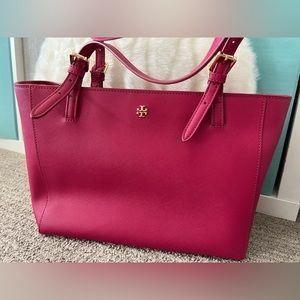 Tory Burch Buckle Tote Raspberry